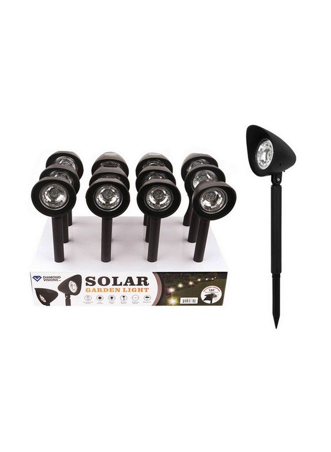مصباح LED قابل للتعديل بزاوية مع مستشعر حركة يعمل بالطاقة الشمسية أسود 2 × 2 × 25 سم 08-3719